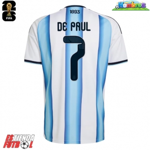 Argentina Rodrigo De Paul #7 Primera Equipación Mundial 2026 Manga Corta